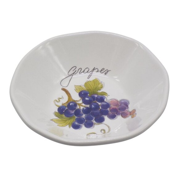 Effetti d'Arte GRAPES Handmade Italy Ceramic Pasta/Soup Bowl 8.75" VGC - Picture 2 of 4
